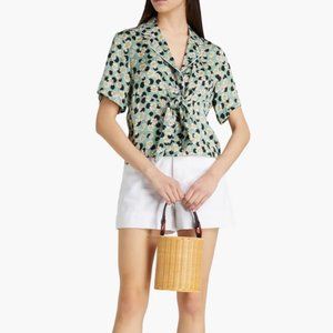 Sandro Rosa Tie Front Daisy Print Shirt